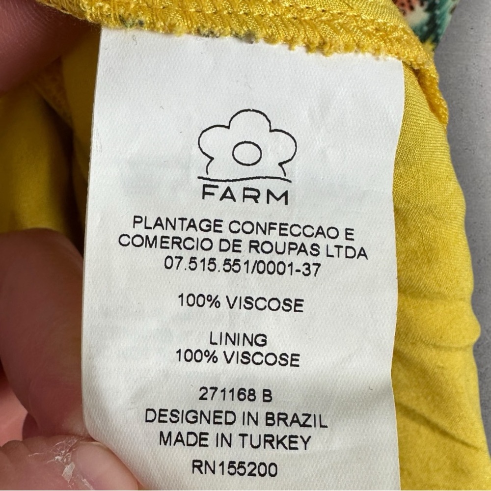 Anthropologie Farm Rio Yellow Floral Smocked Mini Dress Size Large Petite Boho L - Picture 8 of 16